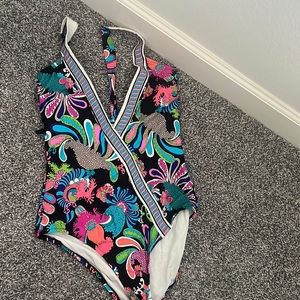 Trina Turk size 10 One piece swimsuit